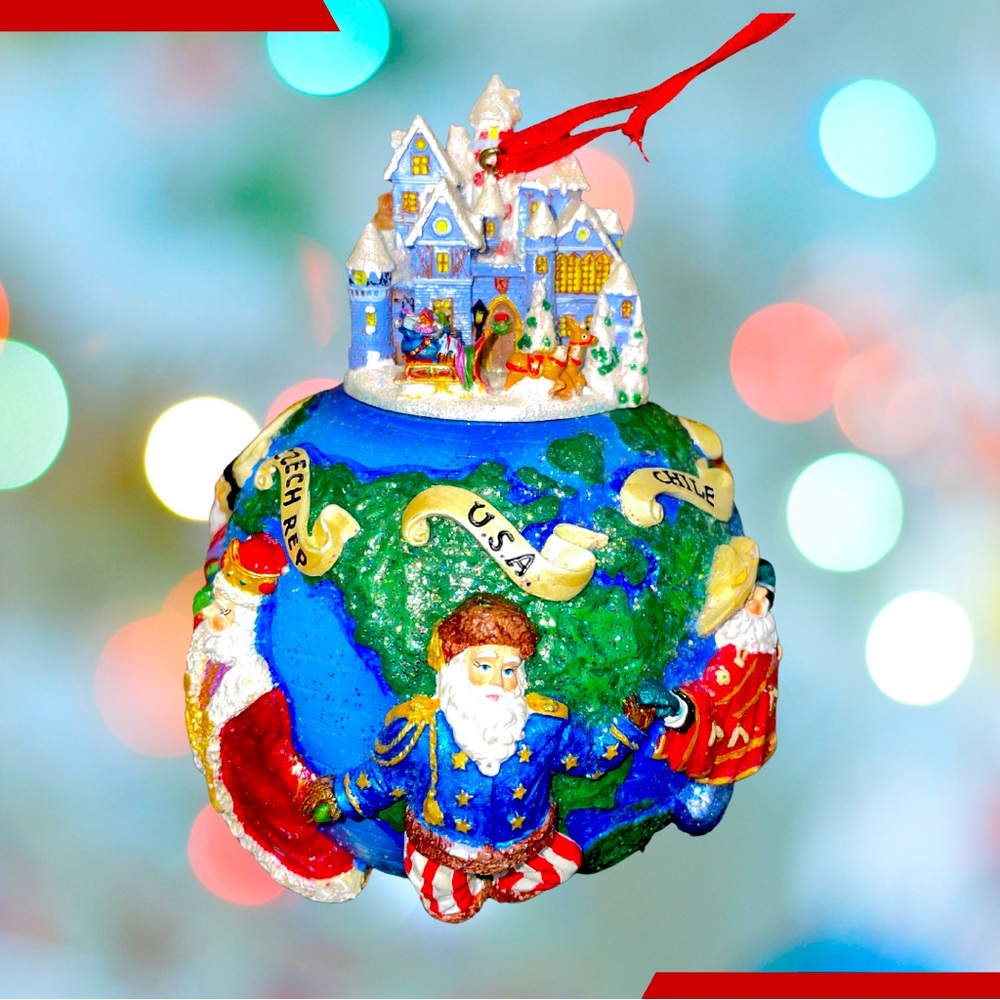 ✨Christopher Radko Christmas🎄2002 Santa’s Around The World Ornament🎅🏼